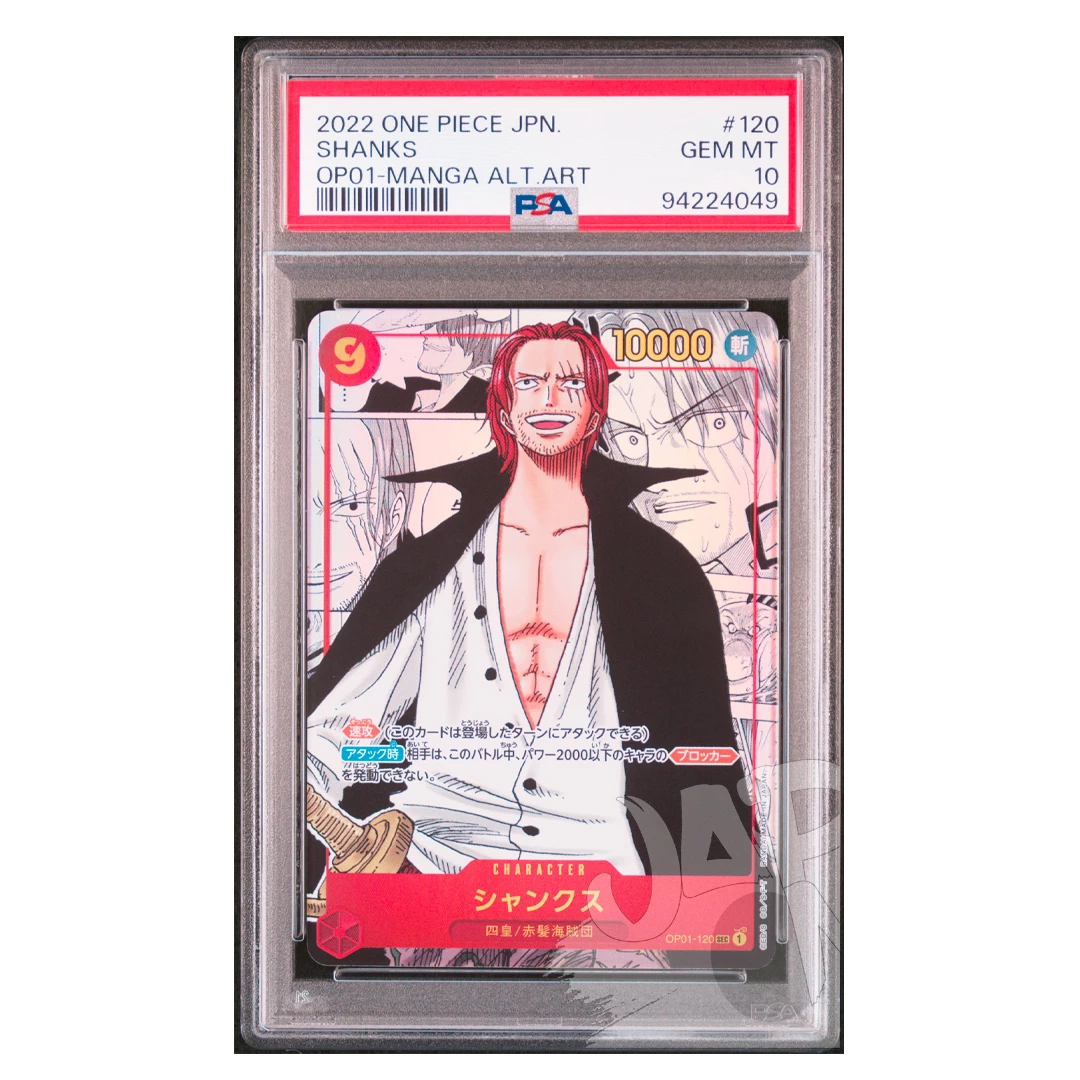 Shanks OP01-120 Manga Alternate Art Japanese – PSA 10 | JapOn